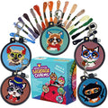 Cats Cross Stitch Kits for Kids - 5 Stamped Beginner Needlepoint Sets
