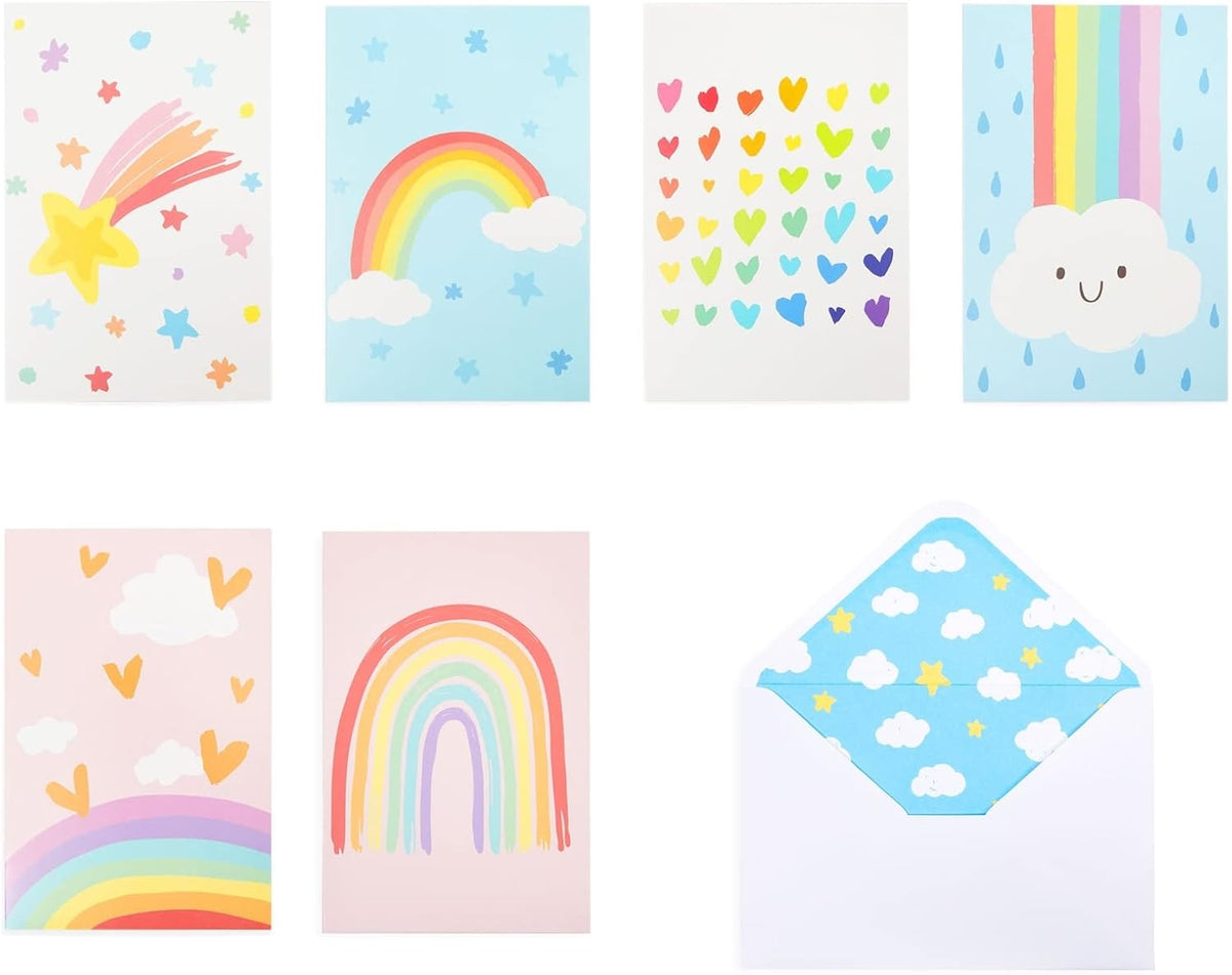 Thank You Cards - 4 x 6 In, Multicolored, 48-Pack, Contemporary - Blank Cards with Envelopes for Kids & Rainbow Notecards for Stationery Set - view 3