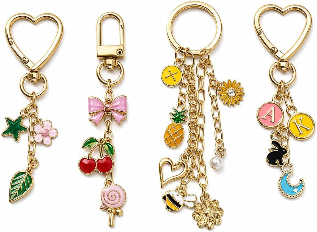 544-Piece Keychain Making Kit for Lip Gloss Holders & Bag Charms | 198 charms, 250 jump rings, clips, chains, jewelry pliers & opener, backpack charms, zipper pulls, party favors, craft nights - view 7