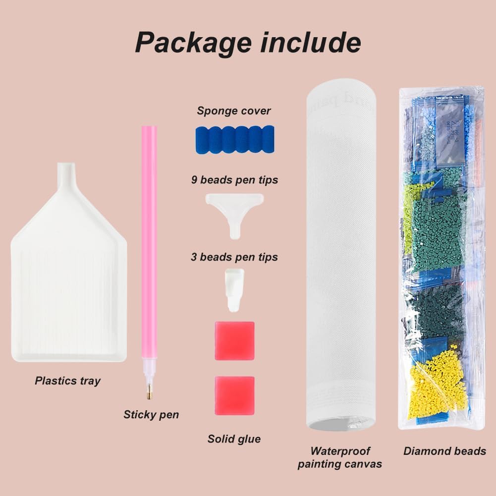 Diamond Painting Kits for Adults, Horse Round Full Drill Diamond Art Kits, 5D DIY Paint with Diamonds Crafts for Home Wall Decoration Gifts 12×12Inch, Animal - view 7