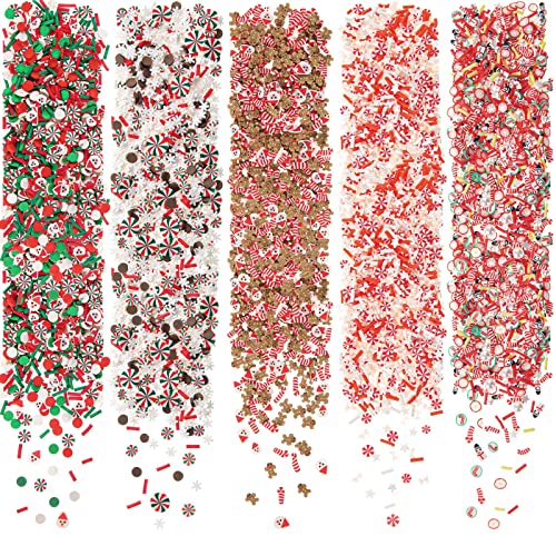 250g Christmas Fake Sprinkles, Polymer Clay Sprinkles, Santa Claus