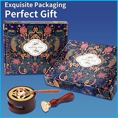 Wax Seal Stamp Kit - 24 Colors, 624 Pcs Stamp Beads, Sealing Wax Warmer, Metallic Pen & Envelope, Gift & Decoration Set - view 6
