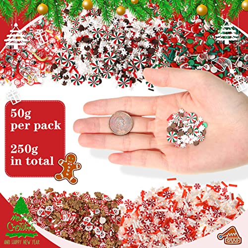 250g Christmas Fake Sprinkles, Polymer Clay Sprinkles, Santa Claus - view 2