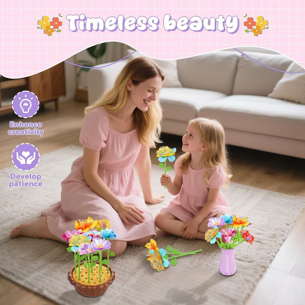 Girls Toys - Flower Bouquet Craft Kits, DIY Arts and Crafts Supplies | Flowers Making Toys for Kids, Birthday Gifts for 6 7 8 9 10 11 12 Year Old Boys & Girl - view 5
