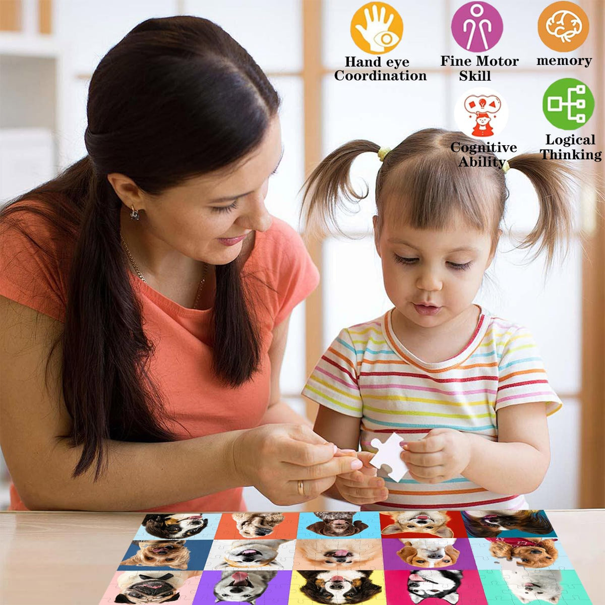 Puzzles for Kids Ages 6-8 8-10, 200 Piece Cute Dog | Jigsaw Puzzles for Boys Girls, Colorful Puppy Animal Puzzle Educational Learning Toys Game, Fun Family Activity Birthday Gift - view 4