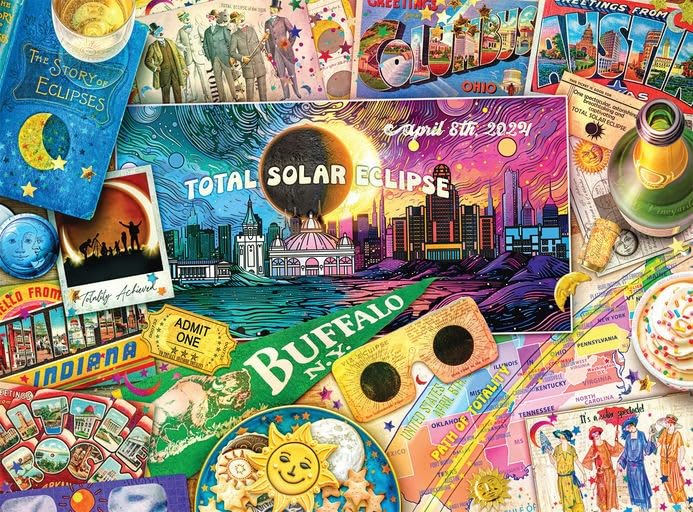 Aimee Stewart - Path of Totality - 1000 Piece Jigsaw Puzzle for Adults -Challenging Puzzle Perfect for Game Nights - Finished Size is 26.75 x 19.75