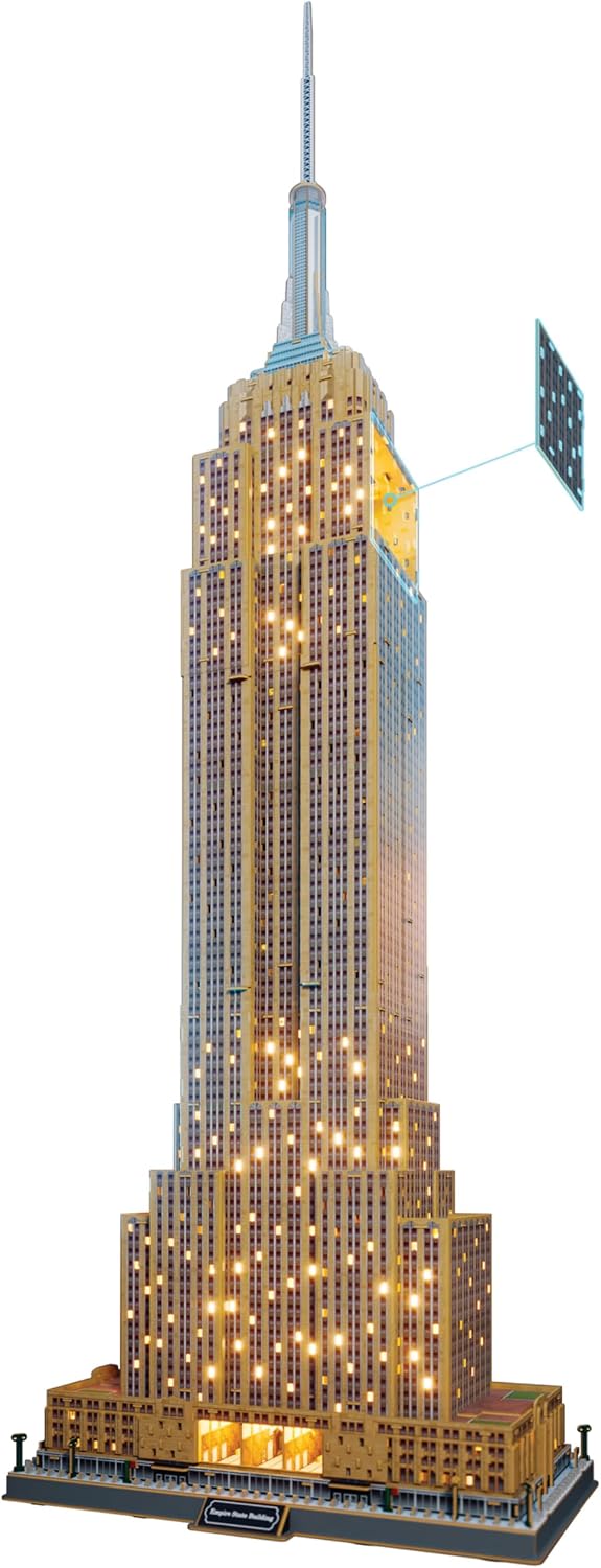 Empire State Building Replica 3D Puzzle Model Kit for Adults | 479 Premium EPS Foam Pieces, No Glue or Tools Required, Home Decor Collectible Figure for Display, Screen-Free Hobby Ages 12+ - view 8