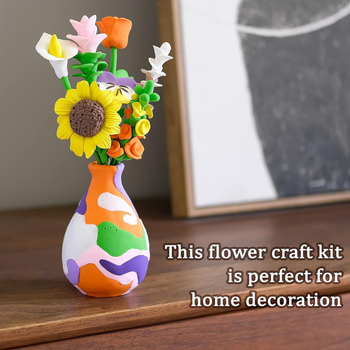 Flower Craft Kit for Kids, Make Your Own Flower Bouquet with Air Dry Clay, Arrange Clay Flowers & Create Personalized Art, Great Gifts for Girls | Make Your Own Flower Bouquet, Air Dry Clay, Arrange Clay Flowers, Create Personalized Art, Great Gifts for G - view 5