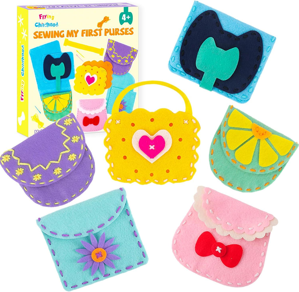 Purse Sewing Kit for Kids 4-7 Arts and Craft Kit for Girls Learn to DIY Bag | Sewing Projects for Beginners Make Your Own Handbag, Develop Fine Motor Skills, Birthday Gifts as Travel Toys - view 8