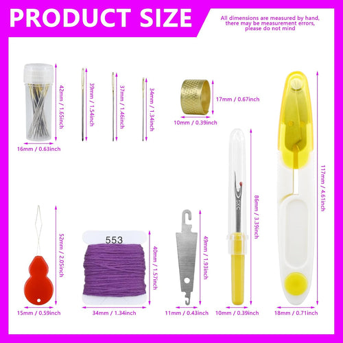 187 Pcs Embroidery Thread Floss Kit, 150 Colors Cross Stitch Threads Friendship Bracelet String and 37pcs Tools kit for Friendship Bracelets Arts DIY Crafts with 3-Tier Transparent Organizer Box - view 2