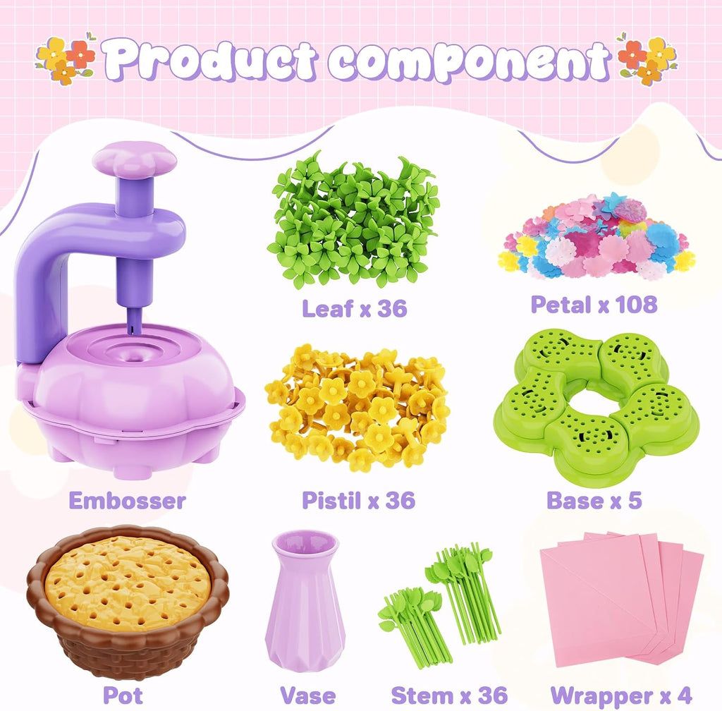Girls Toys - Flower Bouquet Craft Kits, DIY Arts and Crafts Supplies | Flowers Making Toys for Kids, Birthday Gifts for 6 7 8 9 10 11 12 Year Old Boys & Girl - view 6