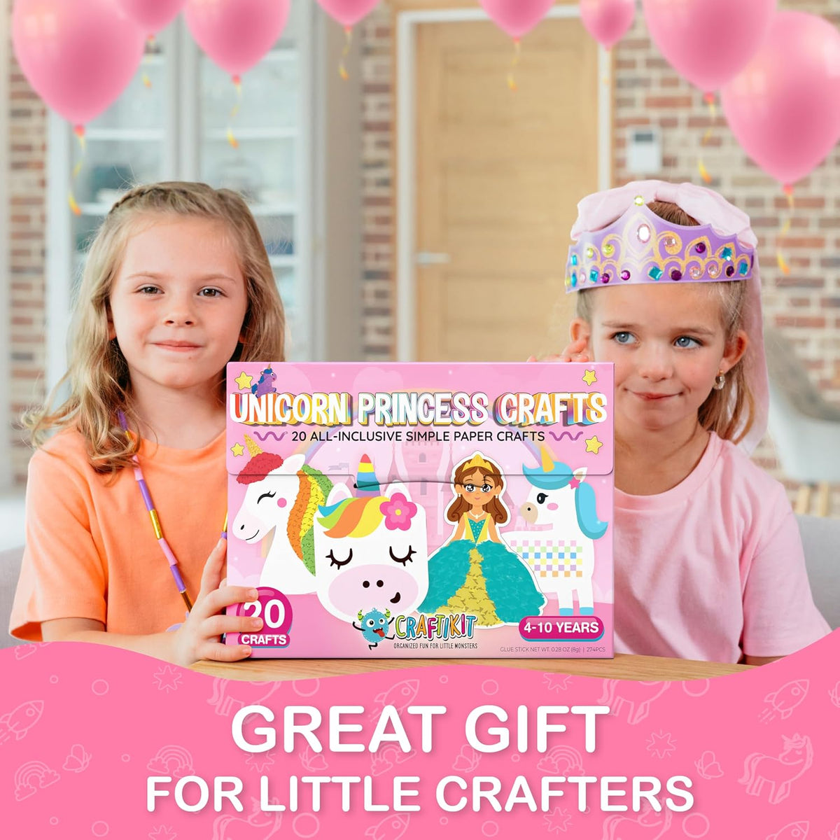 20 Award-Winning Princess & Unicorn Crafts for Kids Ages 3-10 Years, All-Inclusive Toddler Arts and Craft Kits for Kids, Fun Toddler Craft Box for Girls in Preschool - view 2