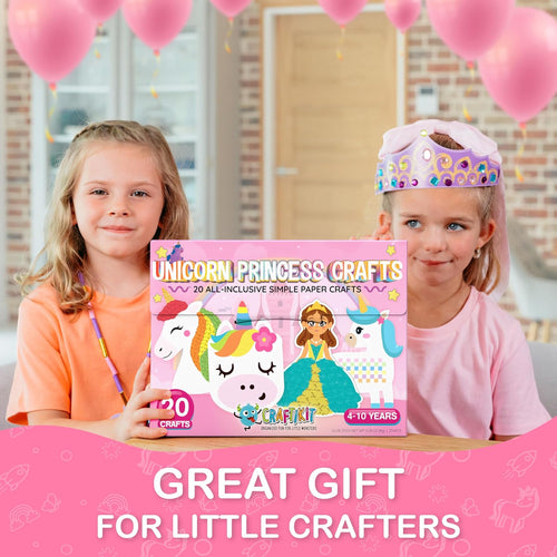 20 Award-Winning Princess & Unicorn Crafts for Kids Ages 3-10 Years, All-Inclusive Toddler Arts and Craft Kits for Kids, Fun Toddler Craft Box for Girls in Preschool - view 2