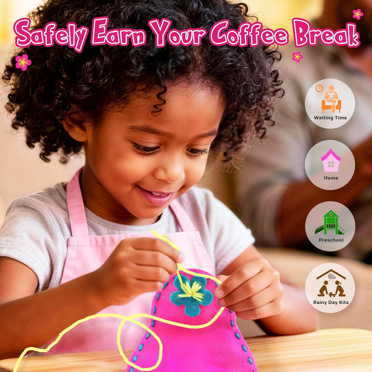 Purse Sewing Kit for Kids 4-7 Arts and Craft Kit for Girls Learn to DIY Bag | Sewing Projects for Beginners Make Your Own Handbag, Develop Fine Motor Skills, Birthday Gifts as Travel Toys - view 5