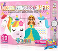 20 Award-Winning Princess & Unicorn Crafts for Kids Ages 3-10 Years, All-Inclusive Toddler Arts and Craft Kits for Kids, Fun Toddler Craft Box for Girls in Preschool