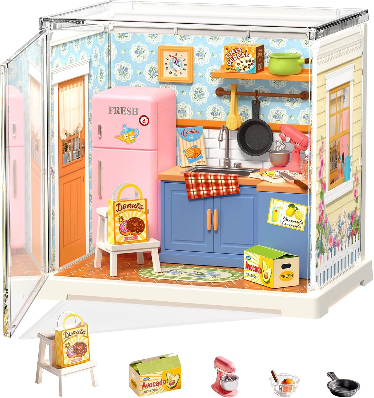 Super Creator Mini Series, DIY Plastic Miniature Kits Retail Store Series, Mini Model House Building Set for Teens Aged 14+, DIY Crafts/Hobbies for Adults (Homely Baking Kitchen)