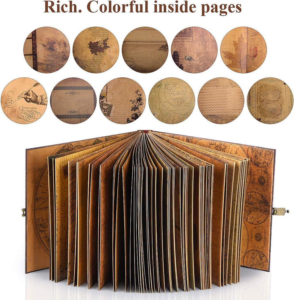 Our Adventure Book Scrapbook Photo Album Travel Journal Book,Retro Style Embossed Cover,Photo Book Kit,Memory Book,Travel Diary - view 5