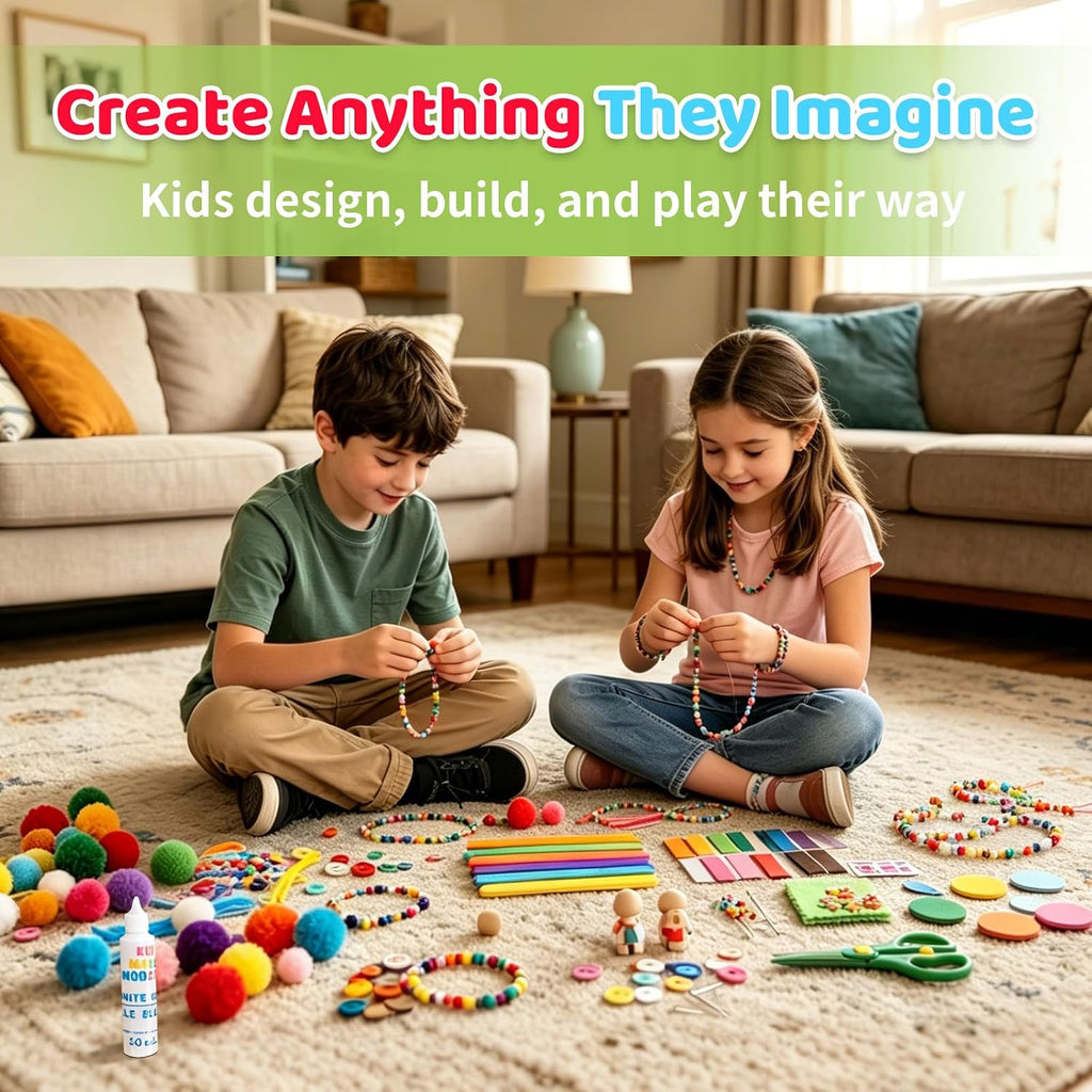 Arts and Craft Kit – A DIY 3.8 Pounds of Hobby Craft Supplies & Materials Box for Creative Art Projects for Kids Age 4 5 6 7 8 9 10 11 & 12 Year Old Girls & Boys - view 7