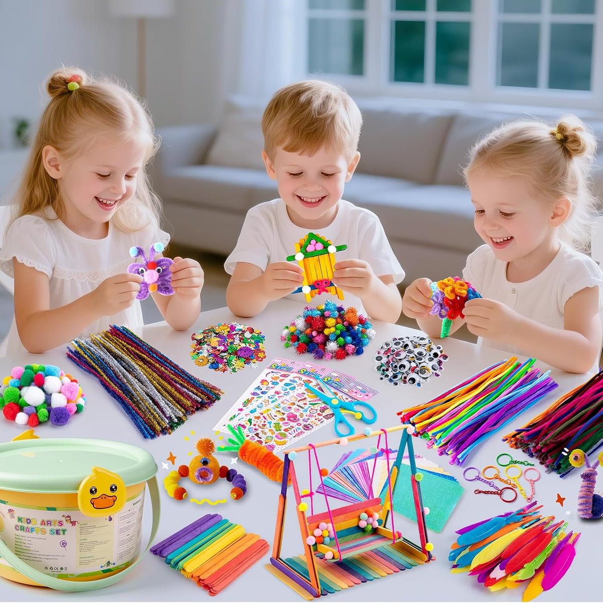 Kids Arts and Crafts Set 2000+ Piece DIY Craft Supplies Kit | with Assorted school supplies Accessories for Boys & Girls Ages 6-12, School Classroom Projects, Gifts for Boys and Girls - view 4