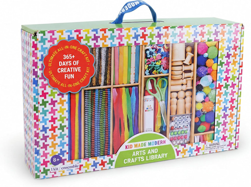 Arts and Craft Kit – A DIY 3.8 Pounds of Hobby Craft Supplies & Materials Box for Creative Art Projects for Kids Age 4 5 6 7 8 9 10 11 & 12 Year Old Girls & Boys
