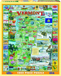 1000 Piece Jigsaw Puzzle State Landmarks Collage, Vermont | Large Pieces, Gift for Adults and Family, 24"x30" in