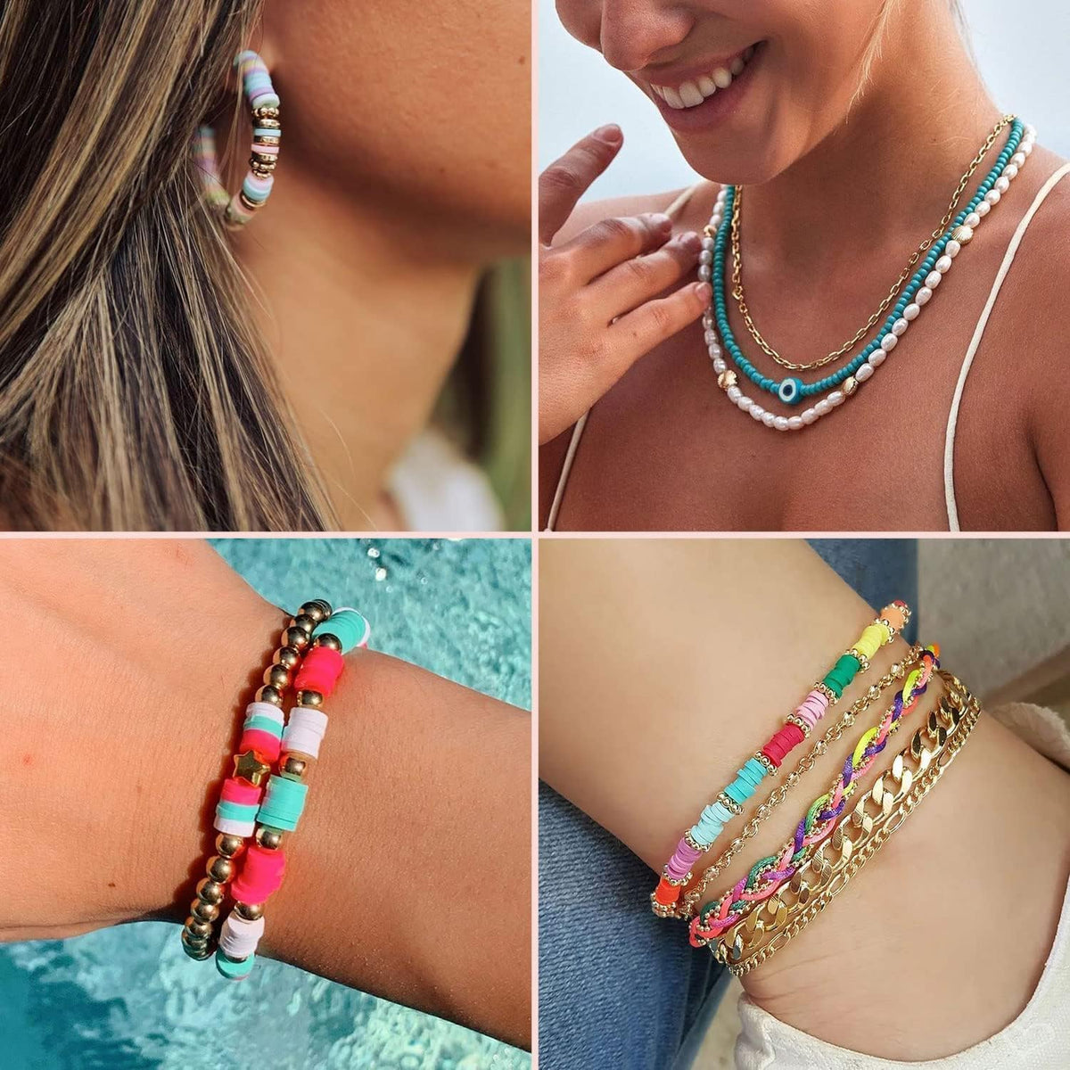 Bracelet Making Kit, 12000Pcs Clay Beads 48 Colors in 3 Boxes, Friendship Bracelet Kit with Elastic Strings, Polymer Spacer Beads, Jewelry Making Crafts Gift for Teens Adults - view 4