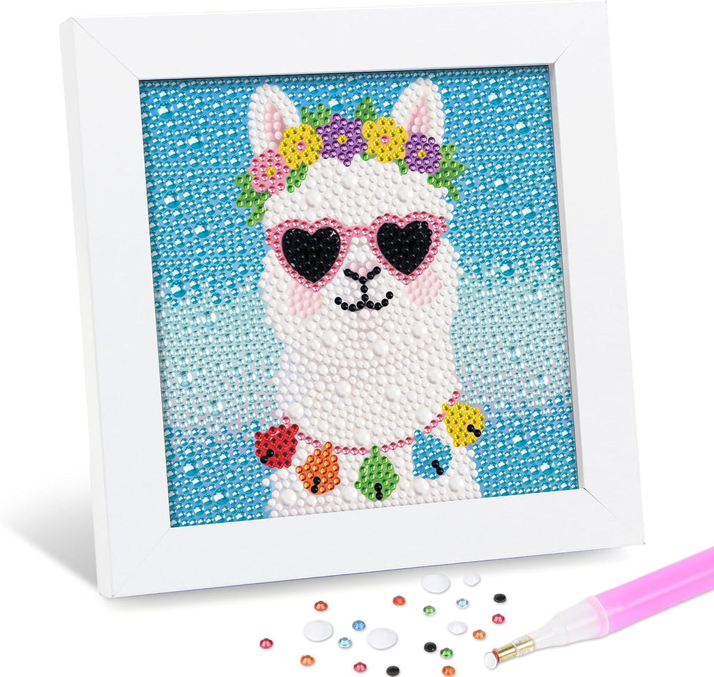 Diamond Art Kits for Kids with Framed (7 in) Cartoon Animals DIY Gem Art Painting - Arts & Crafts Gifts for Beginners & Teens (1p-6 in-Eagle) - view 6