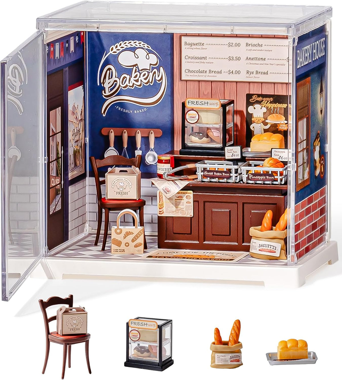 Super Creator Mini Series, DIY Plastic Miniature Kits Retail Store Series, Mini Model House Building Set for Teens Aged 14+, DIY Crafts/Hobbies for Adults (Homely Baking Kitchen) - view 5