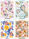 Diamond Painting Kits for Adults Flower Diamond Art Kits for Beginners Diamond dot Kits Floral Wall Art DIY Adults Crafts 4PCS Gem Art (Flower)