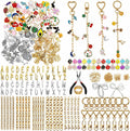 544-Piece Keychain Making Kit for Lip Gloss Holders & Bag Charms | 198 charms, 250 jump rings, clips, chains, jewelry pliers & opener, backpack charms, zipper pulls, party favors, craft nights